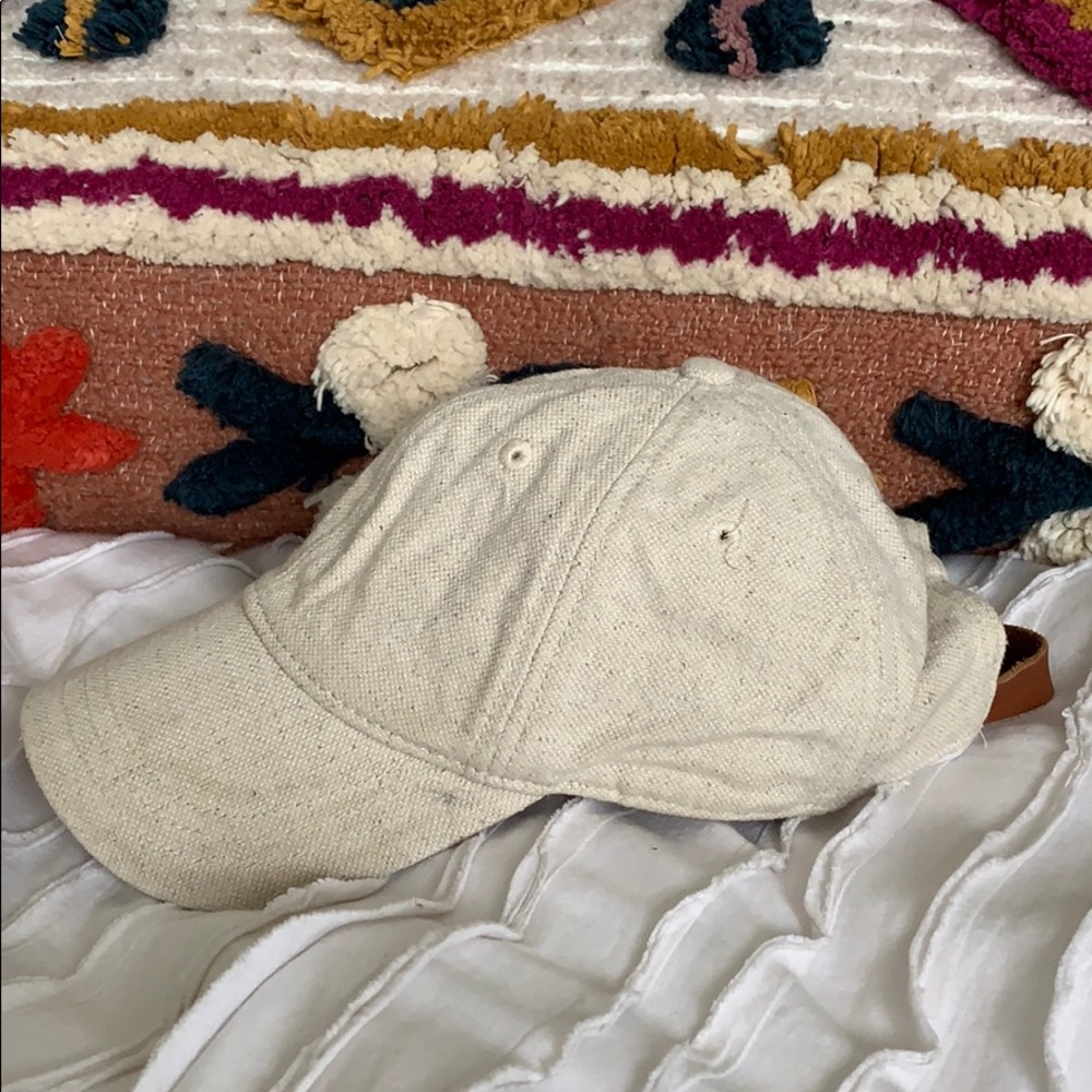 Madewell Linen Hat with Leather Strap